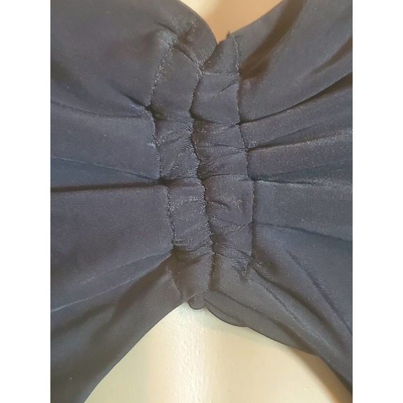 NWOT Women's Plus Black Sleeveless Ruched Keyhole Front One Piece Swimsuits- 3XL - Picture 5 of 8